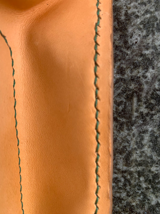 Handmade leather valet tray