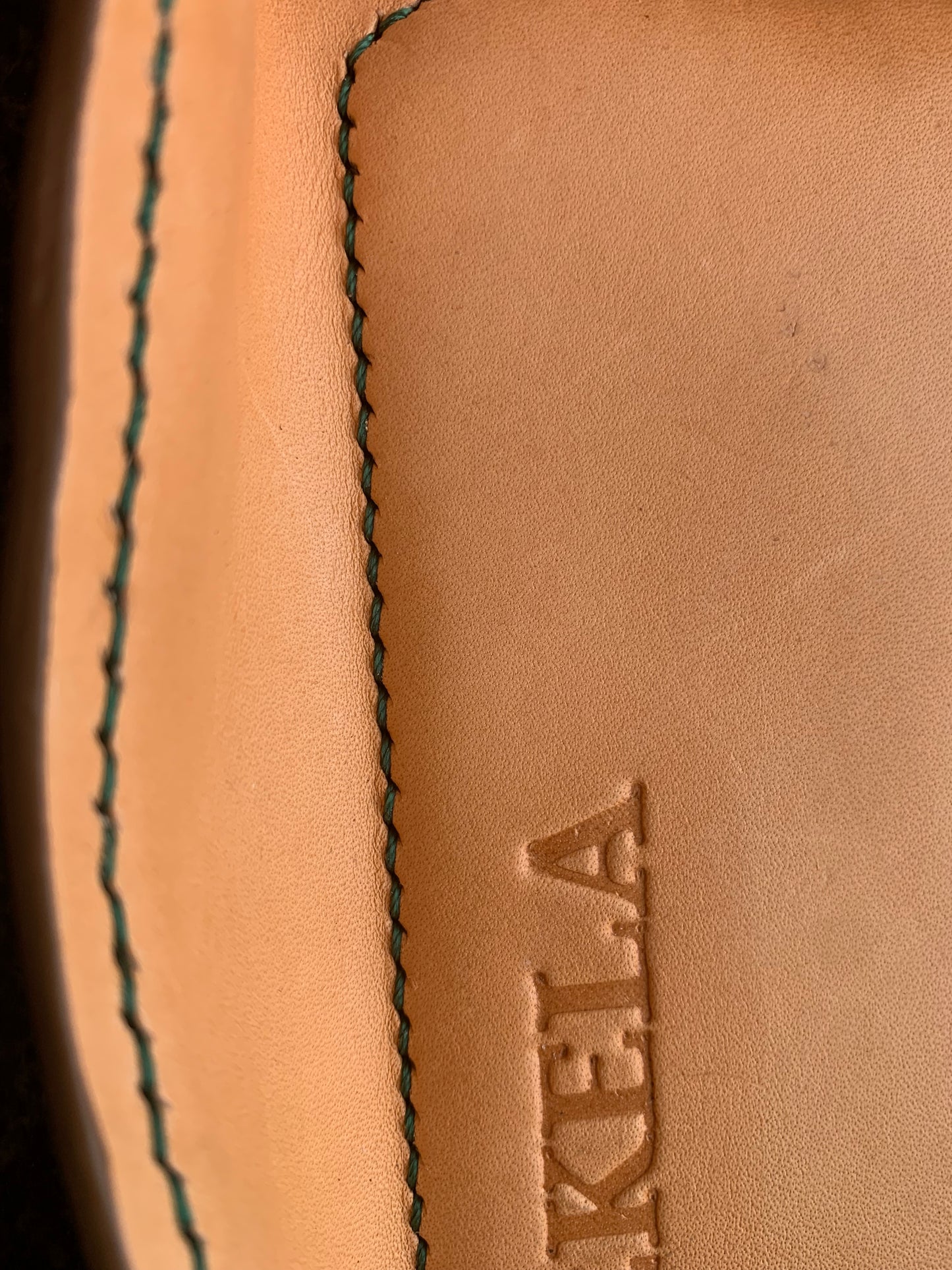 Handmade leather valet tray
