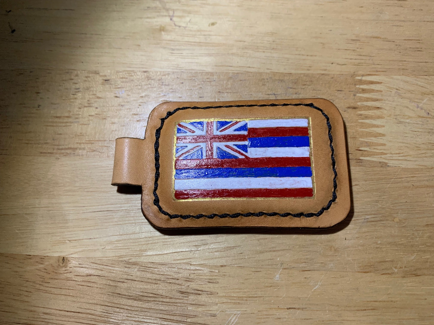 Leather luggage tag/bag charm